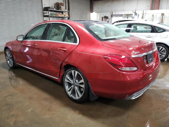 55SWF4KB4HU221725 - 2017 MERCEDES-BENZ C 300 4MATIC BURGUNDY photo 2