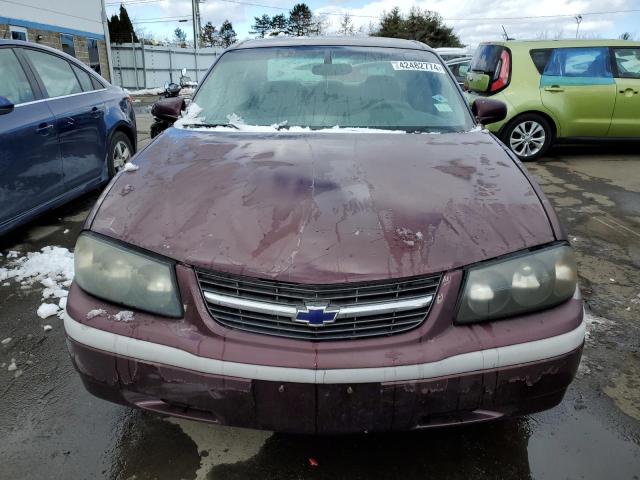 2G1WF52E239293191 - 2003 CHEVROLET IMPALA MAROON photo 5