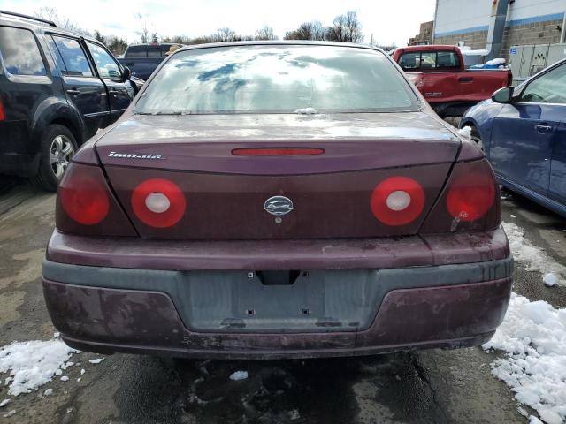 2G1WF52E239293191 - 2003 CHEVROLET IMPALA MAROON photo 6