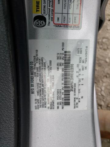 3FAHP07Z09R102890 - 2009 FORD FUSION SE SILVER photo 12