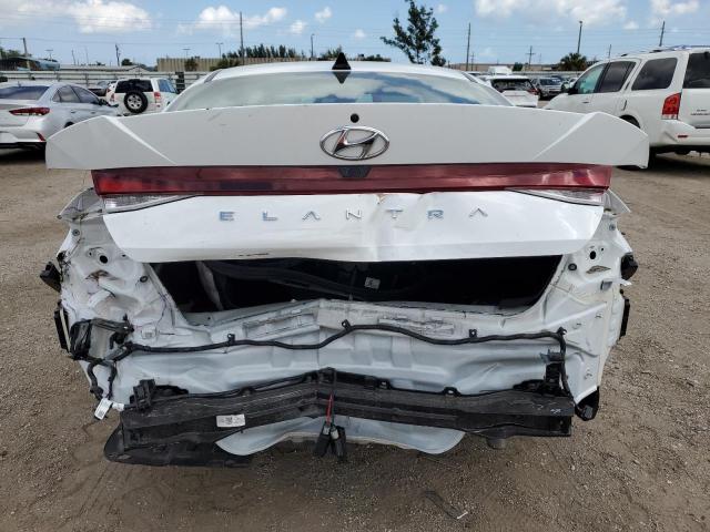 5NPLM4AGXMH026621 - 2021 HYUNDAI ELANTRA SEL WHITE photo 6