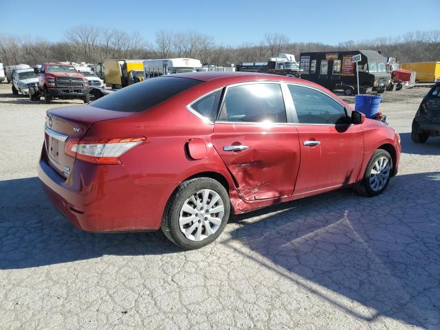 3N1AB7AP0EL635235 - 2014 NISSAN SENTRA S RED photo 3