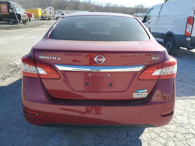 3N1AB7AP0EL635235 - 2014 NISSAN SENTRA S RED photo 6