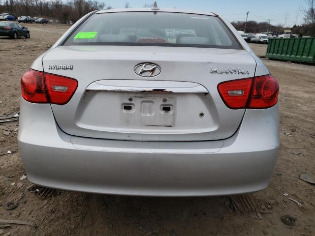 KMHDU4AD6AU190696 - 2010 HYUNDAI ELANTRA BLUE SILVER photo 6