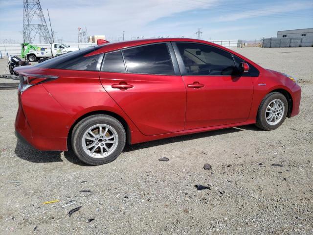 JTDKBRFU0H3564727 - 2017 TOYOTA PRIUS RED photo 3