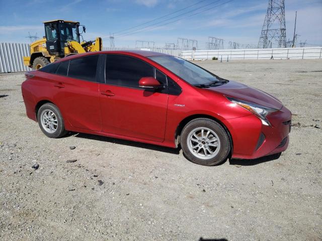 JTDKBRFU0H3564727 - 2017 TOYOTA PRIUS RED photo 4