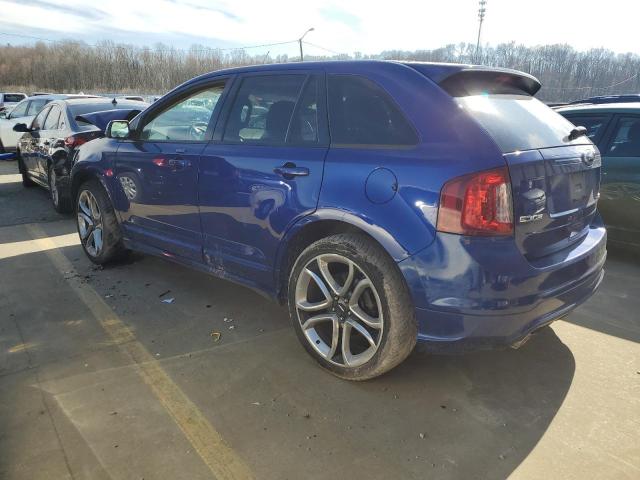 2FMDK4AK1DBB48869 - 2013 FORD EDGE SPORT BLUE photo 2