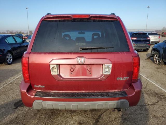 2HKYF18443H511510 - 2003 HONDA PILOT EX RED photo 6