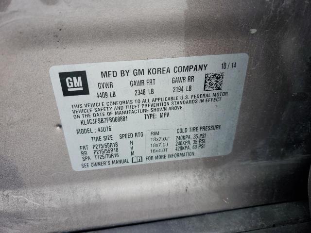 KL4CJFSB7FB068881 - 2015 BUICK ENCORE CONVENIENCE 棕色 照片 13