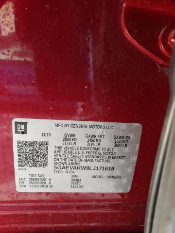 5GAEVAKW9LJ171618 - 2020 BUICK ENCLAVE ESSENCE 红色 照片 12