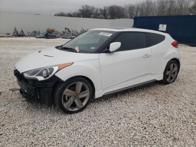 KMHTC6AE1FU249261 - 2015 HYUNDAI VELOSTER TURBO WHITE photo 1