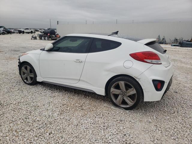 KMHTC6AE1FU249261 - 2015 HYUNDAI VELOSTER TURBO WHITE photo 2