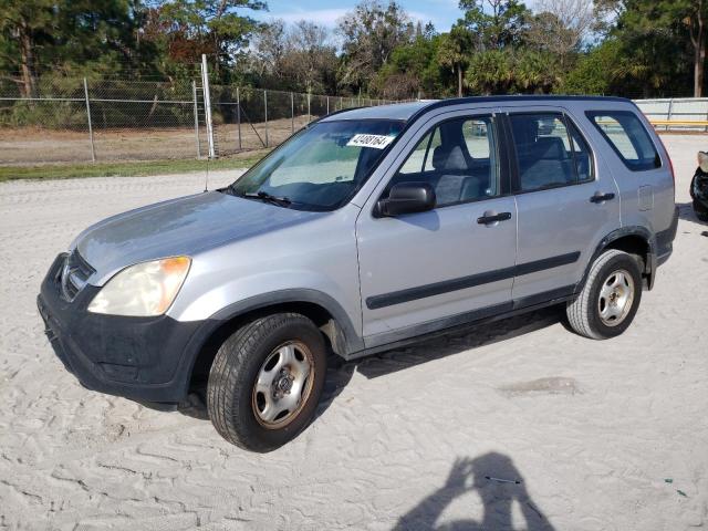 JHLRD68554C017365 - 2004 HONDA CR-V LX SILVER photo 1