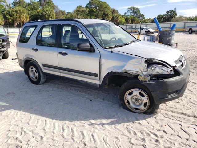 JHLRD68554C017365 - 2004 HONDA CR-V LX SILVER photo 4