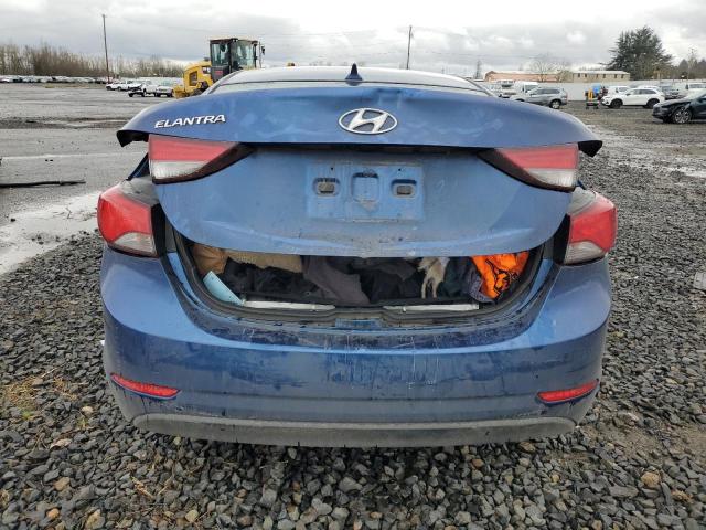 5NPDH4AE1FH570550 - 2015 HYUNDAI ELANTRA SE BLUE photo 6