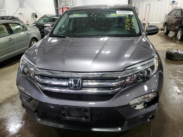 5FNYF6H68HB100423 - 2017 HONDA PILOT EXL GRAY photo 5