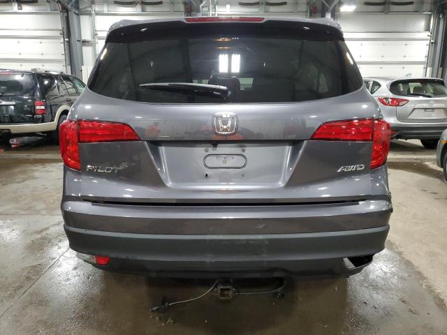 5FNYF6H68HB100423 - 2017 HONDA PILOT EXL GRAY photo 6