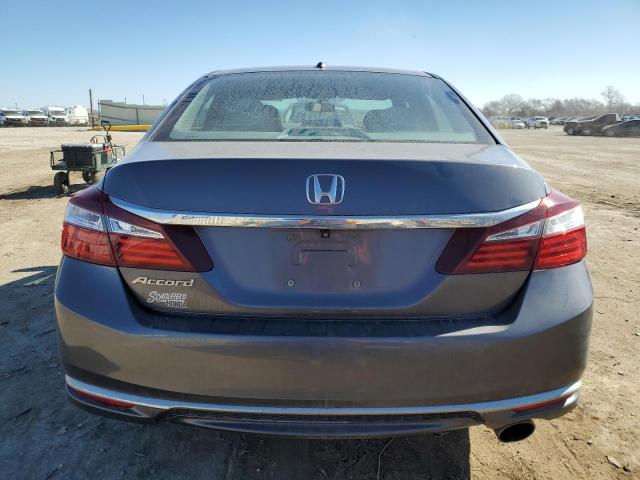 1HGCR2F77GA206165 - 2016 HONDA ACCORD EX GRAY photo 6