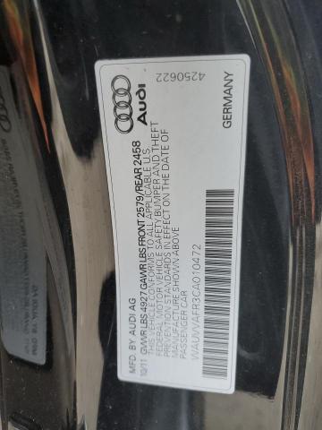 WAUVVAFR3CA010472 - 2012 AUDI S5 PRESTIGE BLACK photo 13