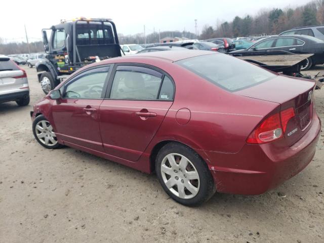 1HGFA16586L032428 - 2006 HONDA CIVIC LX RED photo 2