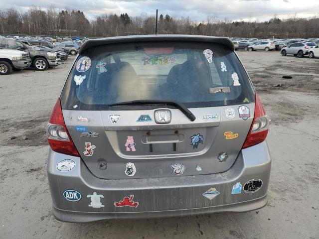 JHMGD38697S058103 - 2007 HONDA FIT S SILVER photo 6