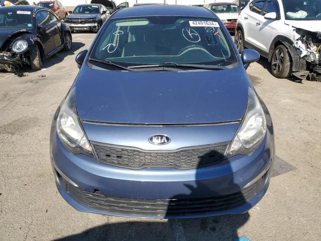 KNADM4A37G6576730 - 2016 KIA RIO LX BLUE photo 5