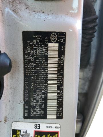 2T1BU4EE6BC682271 - 2011 TOYOTA COROLLA BASE 银色 照片 12