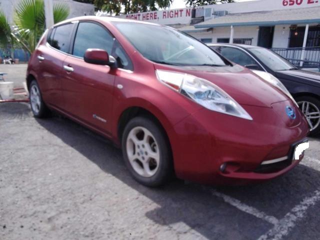 JN1AZ0CP4BT000865 - 2011 NISSAN LEAF SV RED photo 1