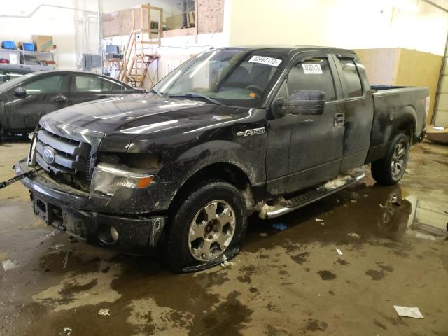 1FTRX14899FA67876 - 2009 FORD F150 SUPER CAB BLACK photo 1