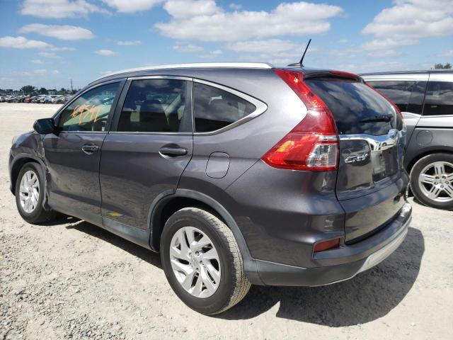 2HKRM3H70FH525814 - 2015 HONDA CR-V EXL GRAY photo 2