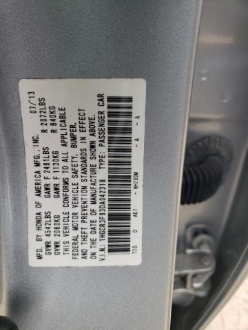 1HGCR3F93DA042318 - 2013 HONDA ACCORD TOURING SILVER photo 13