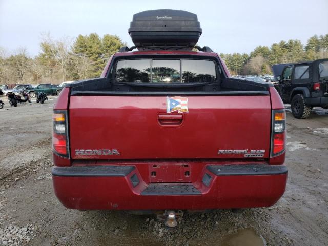 2HJYK16426H557067 - 2006 HONDA RIDGELINE RTS RED photo 6