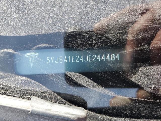 5YJSA1E24JF244484 - 2018 TESLA MODEL S GRAY photo 12
