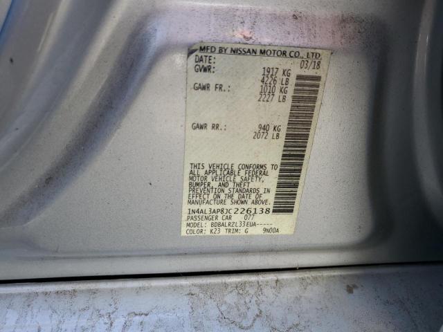 1N4AL3AP8JC226138 - 2018 NISSAN ALTIMA 2.5 SILVER photo 12