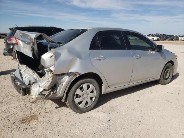 2T1BU4EE7BC630308 - 2011 TOYOTA COROLLA BASE SILVER photo 3
