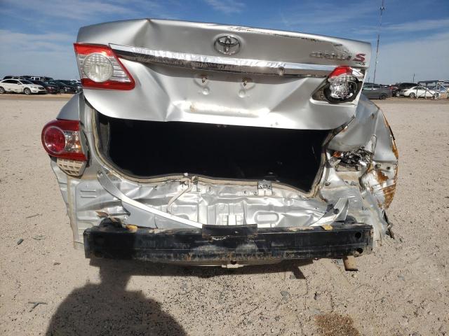 2T1BU4EE7BC630308 - 2011 TOYOTA COROLLA BASE SILVER photo 6