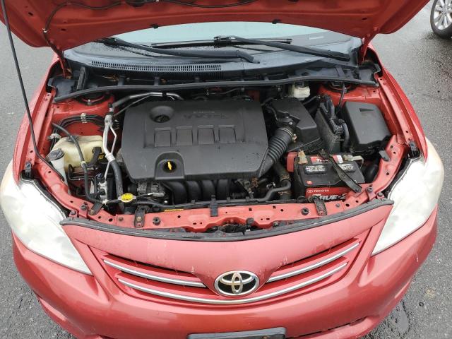 2T1BU4EE1DC093826 - 2013 TOYOTA COROLLA BASE RED photo 11