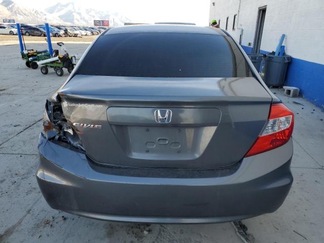 19XFB2F51CE345052 - 2012 HONDA CIVIC LX GRAY photo 6