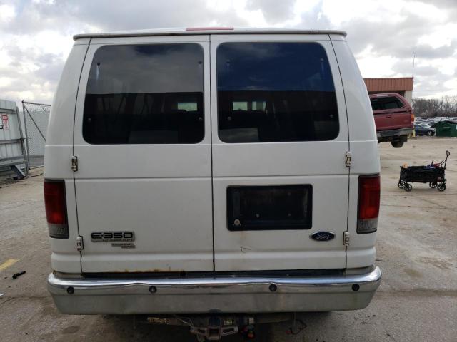 1FBNE31L68DB00534 - 2008 FORD ECONOLINE E350 SUPER DUTY WAGON WHITE photo 6