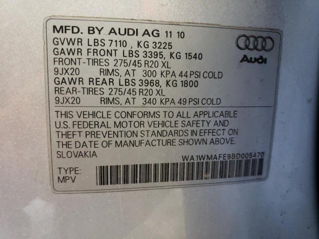 WA1WMAFE9BD005470 - 2011 AUDI Q7 PRESTIGE ვერცხლისფერი ფოტო 13