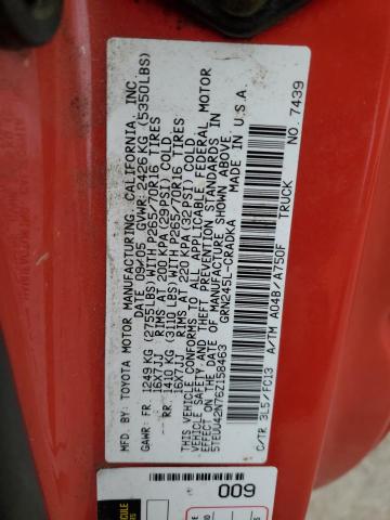 5TEUU42N76Z158463 - 2006 TOYOTA TACOMA ACCESS CAB Қызыл фото 12