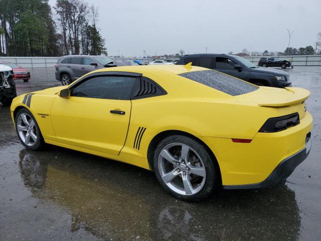 2G1FD1E31F9306901 - 2015 CHEVROLET CAMARO LT YELLOW photo 2