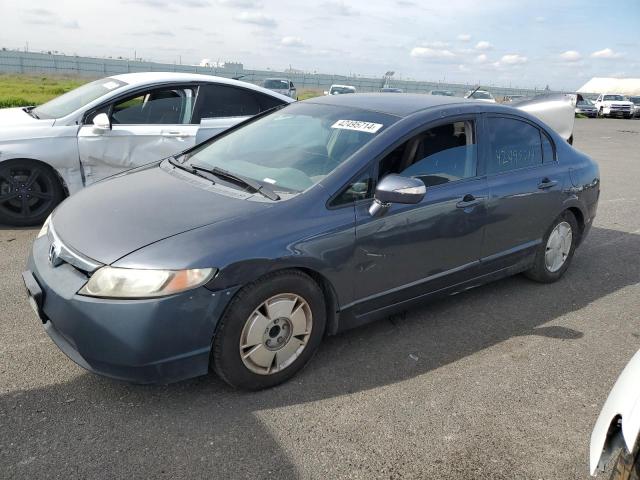 JHMFA36247S031945 - 2007 HONDA CIVIC HYBRID BLUE photo 1