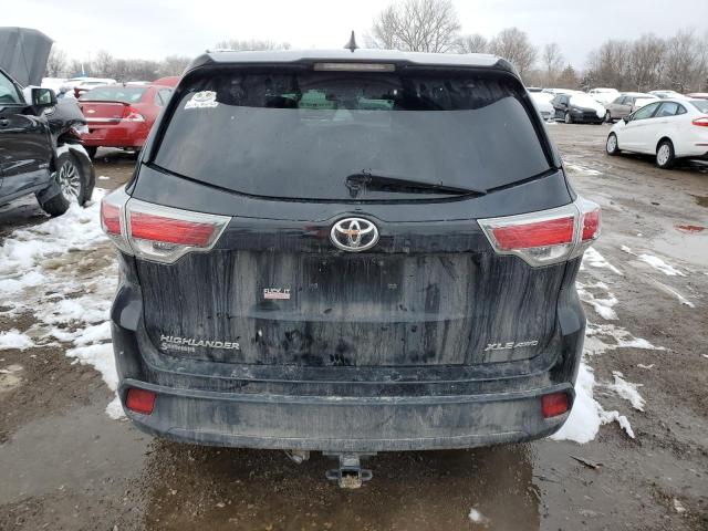 5TDJKRFH8GS292939 - 2016 TOYOTA HIGHLANDER XLE BLACK photo 6