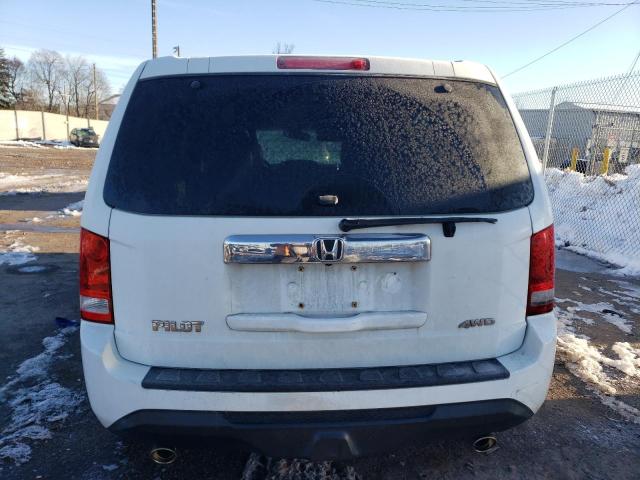 5FNYF4H58DB007620 - 2013 HONDA PILOT EXL WHITE photo 6