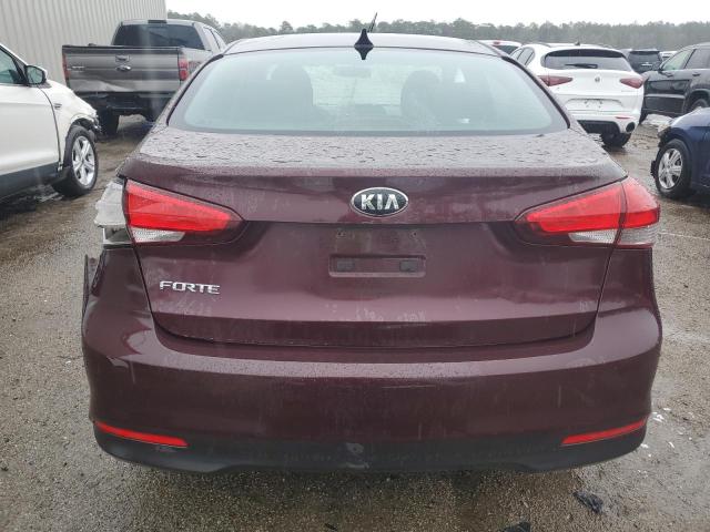 3KPFK4A75HE087324 - 2017 KIA FORTE LX MAROON photo 6