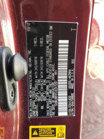 5TDKZRFH1JS241287 - 2018 TOYOTA HIGHLANDER SE BURGUNDY photo 14