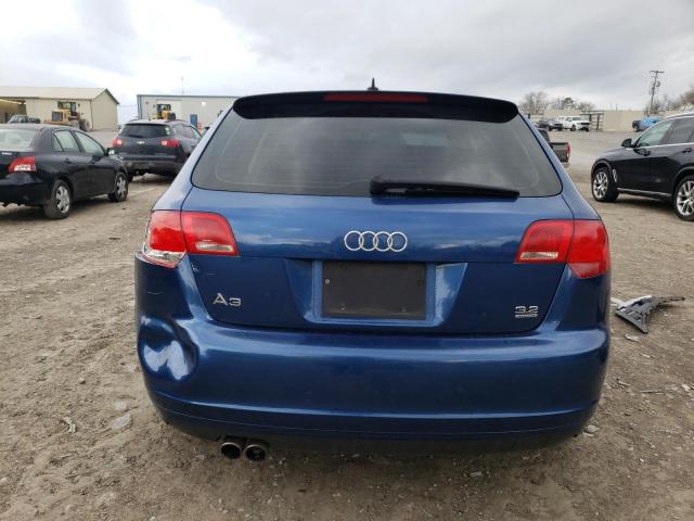 WAUKD78P58A195250 - 2008 AUDI A3 S-LINE 3.2 QUATTRO BLUE photo 6