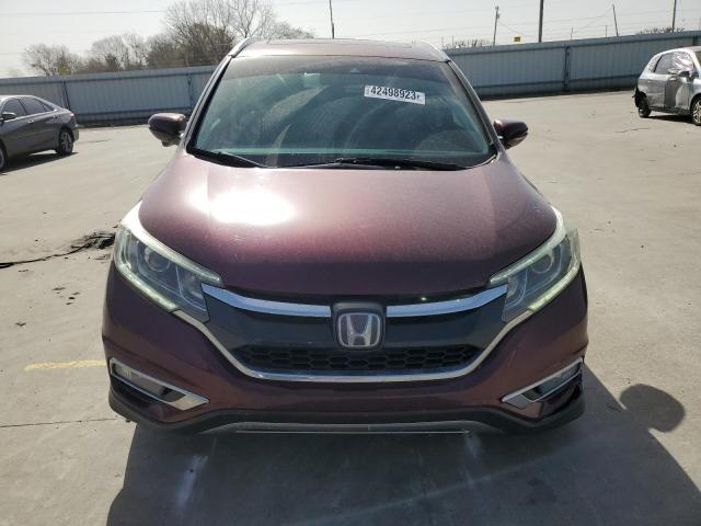 5J6RM3H90GL017920 - 2016 HONDA CR-V TOURING BURGUNDY photo 5