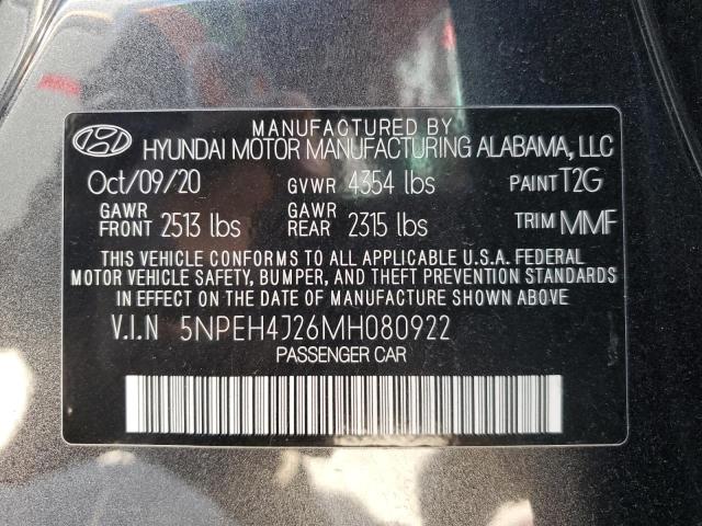 5NPEH4J26MH080922 - 2021 HYUNDAI SONATA LIMITED CHARCOAL photo 13